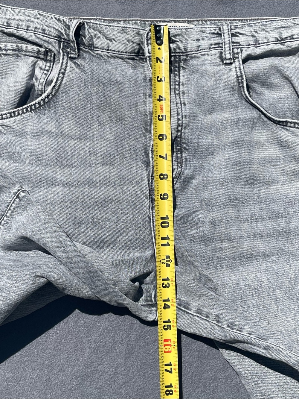 We The Free Good Luck mid rise barrel jeans womens 33 pre-owned condition gray - Picture 11 of 16